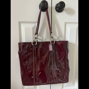 Burgundy Coach Tote